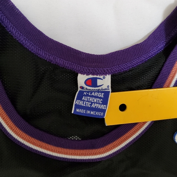 UTAH JAZZ BASKETBALL SHIRT JERSEY CHAMPION NBA SIZE 48 MEN BLACK - Picture 9 of 9